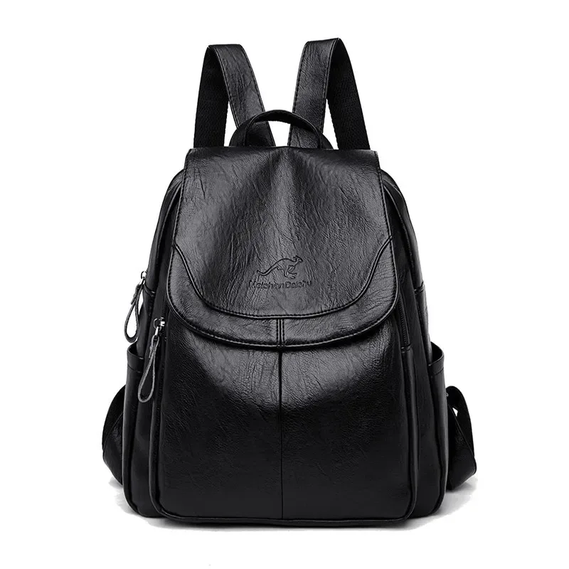 sac à dos vintage en cuir souple pour femmes, 9 couleurs, sac à bandoulière décontracté pour voyage, sacs d'école pour femmes, sac à dos pour dames.