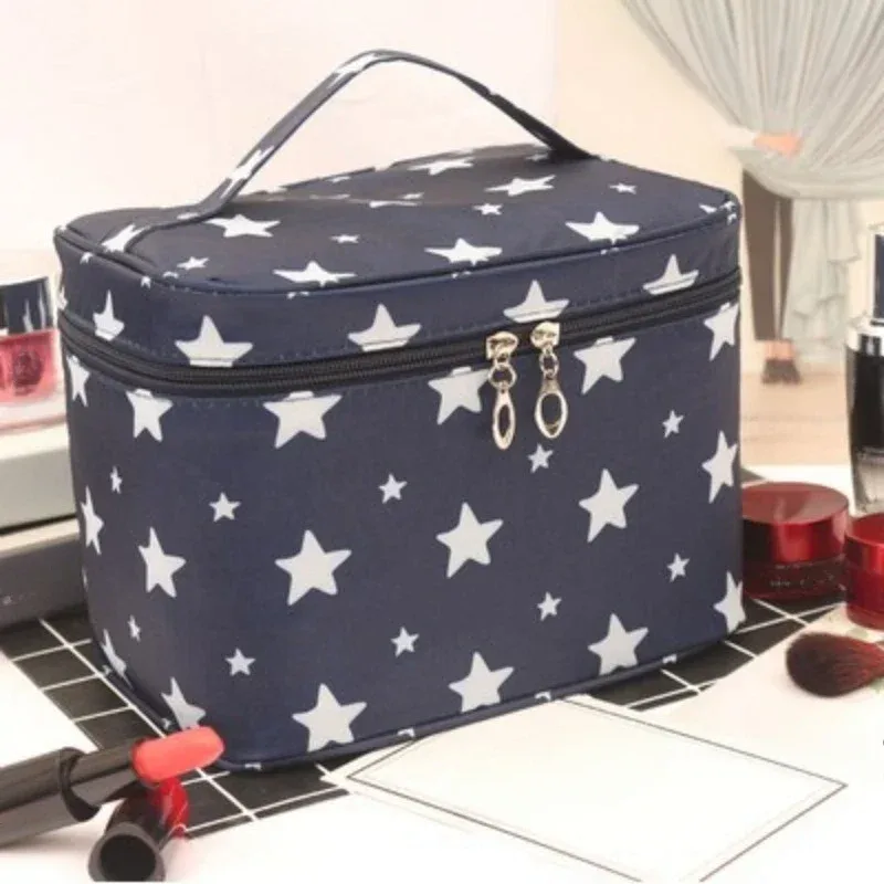 nouvelle trousse de maquillage portable en toile imperméable, mignonne, multifonctionnelle, pour voyage, sac de rangement pour maquillage, trousse de toilette bx118