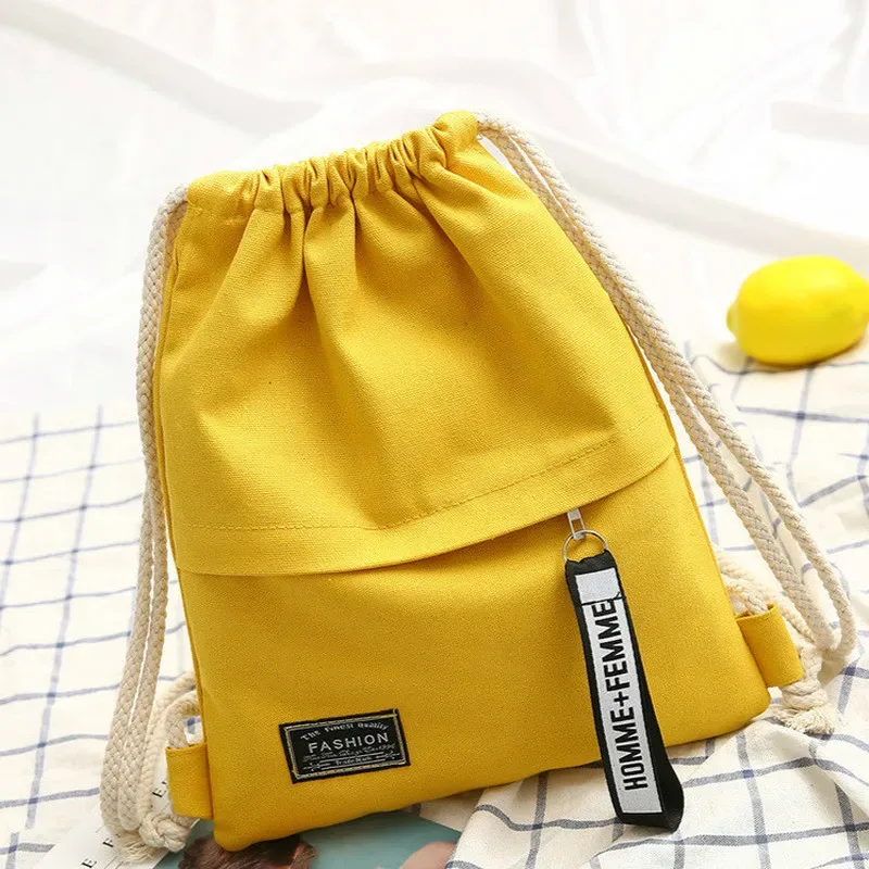 sac dos lin fleur jaune noir blanc femelle voyage petite taille poche ouvrante doublure polyester chaussures