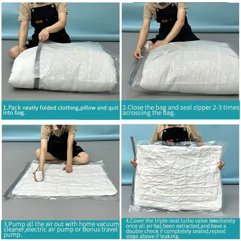 sac de compression épaissi, dortoir domestique, vêtements matelassés, doudoune, sac de compression sous vide, sac de rangement, sac sous vide de voyage