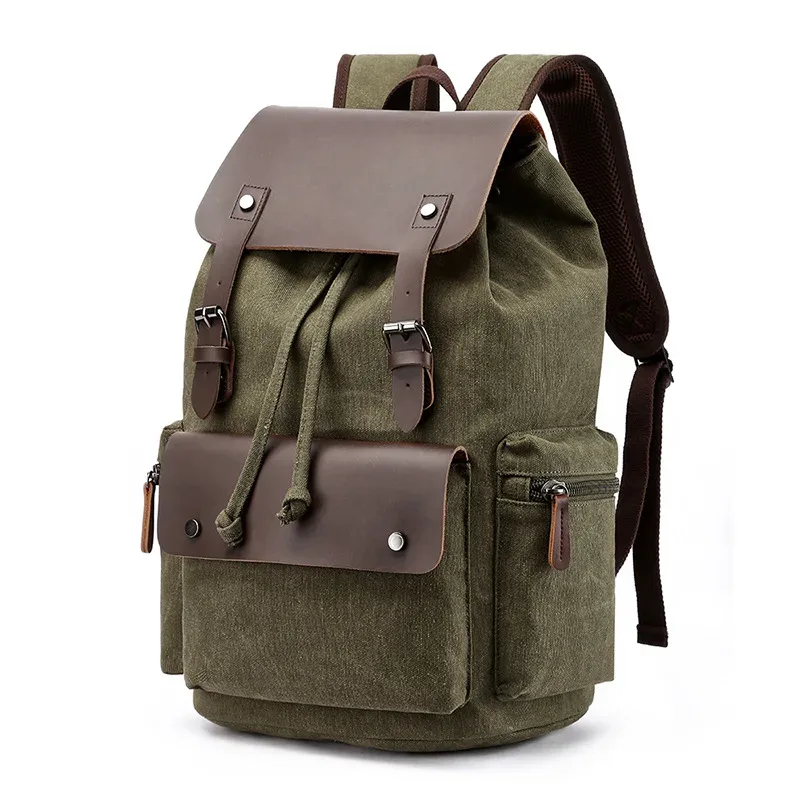 nouveau sac à dos pour hommes sac à dos en toile vintage sac d'école sacs de voyage pour hommes sac à dos de grande capacité sac à dos pour ordinateur portable sac de haute qualité