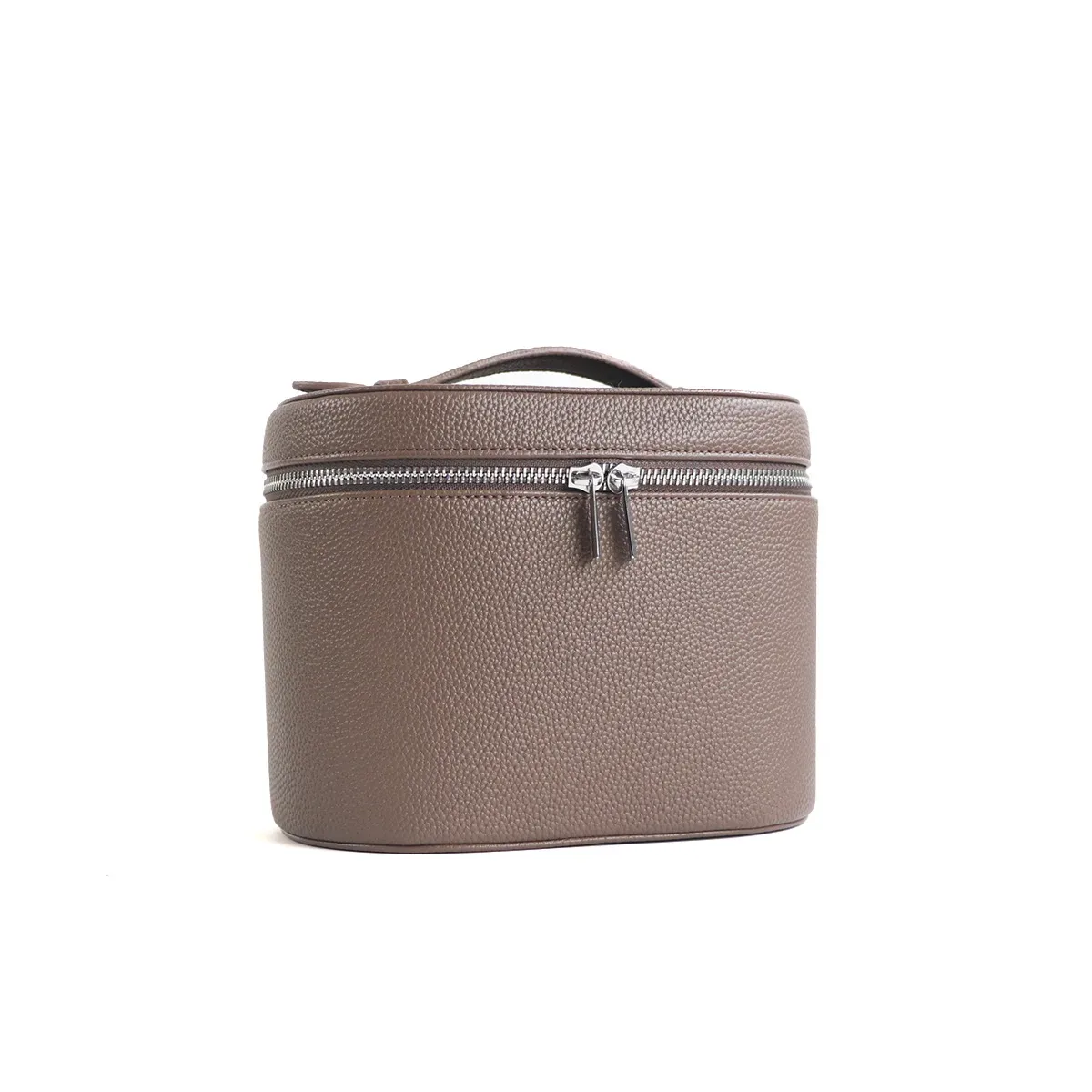 sacs à cosmétiques de voyage en cuir pu avec poignée minimaliste, double fermeture éclair, trousse de maquillage de beauté portable pour dames, nouvelle collection