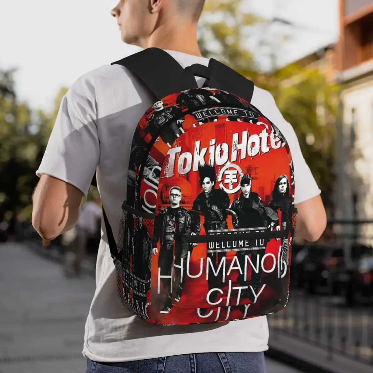 tokio hôtel étudiant sac à dos sac d'école randonnée voyage sac à dos pour hommes femmes mode bookbag sacs à bandoulière