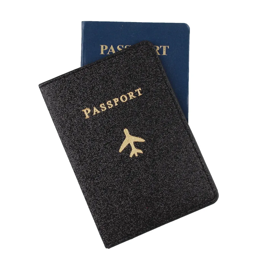 protège passeport organisateur avion doré noir rose pâle voyage document portefeuille crédit card protection