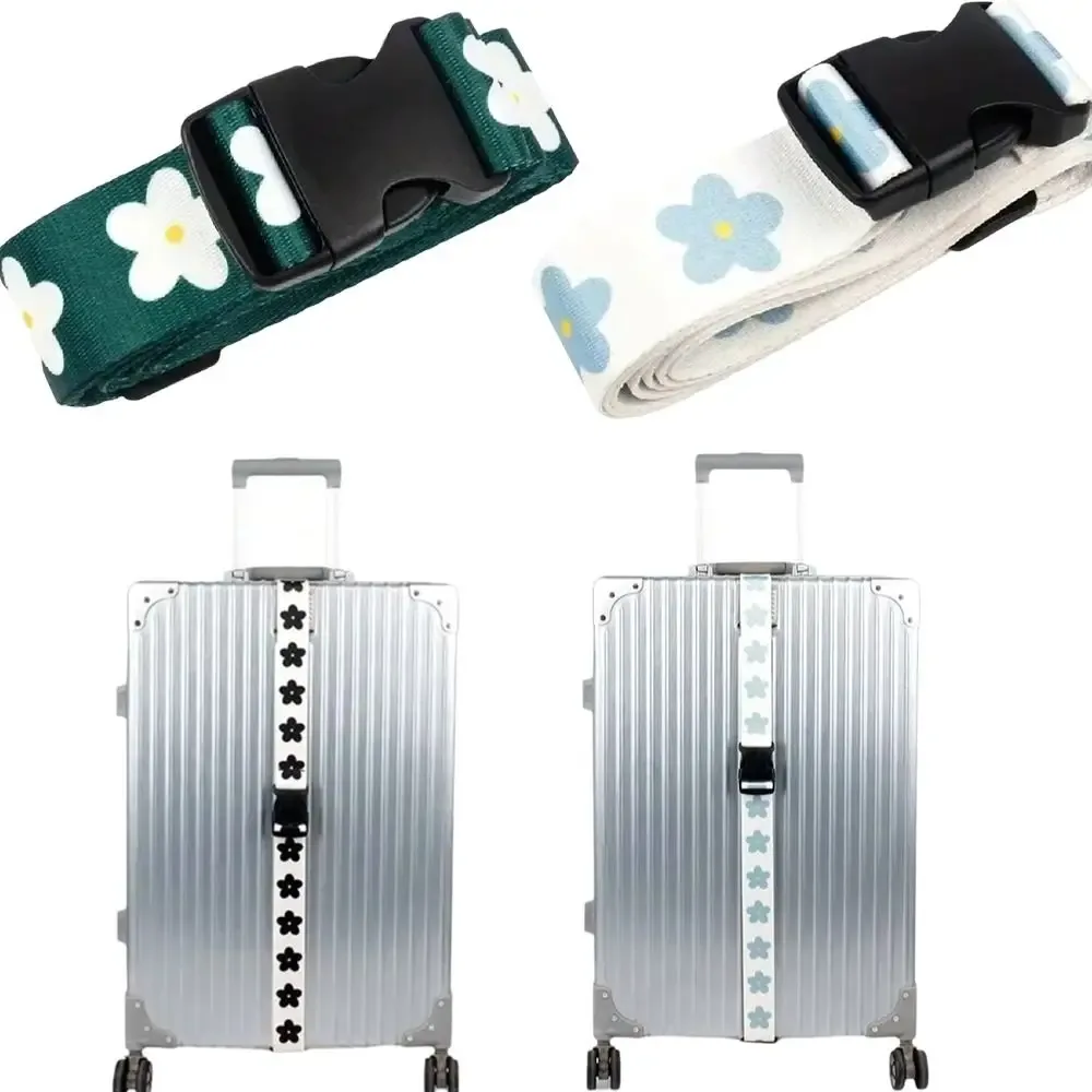 nouvelles sangles de bagages multicolores en polyester, antivol, sangle de bagages de voyage réglable, sangle de bagages florale, accessoires de voyage