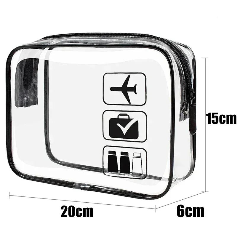 1/3 pièces transparent fermeture éclair maquillage sac organisateur boîte hommes femmes voyage clair sac cosmétique étanche toilette lavage maquillage sacs