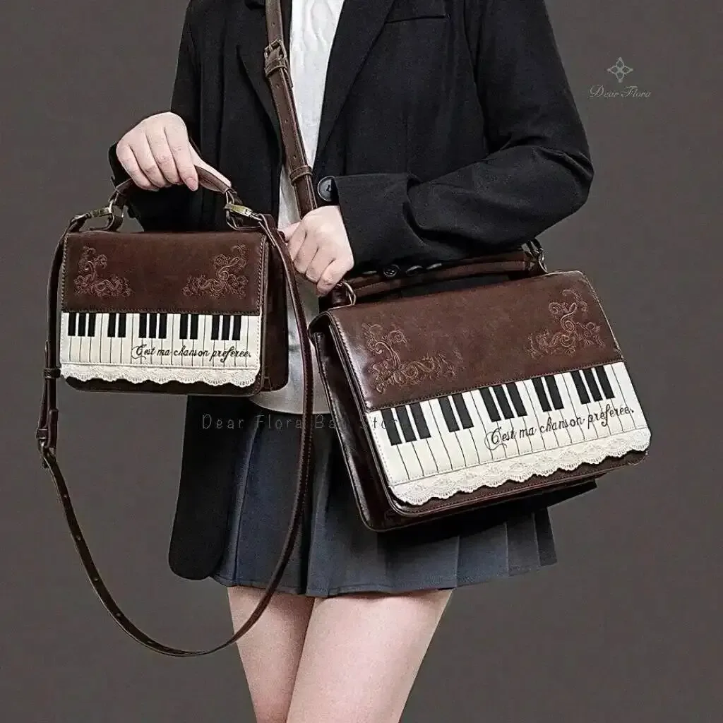 nouveau sac à bandoulière vintage piano pour femmes, sac à bandoulière marron y2k pour filles, sac ita transparent, sac à dos personnalisé, sacs à main esthétiques