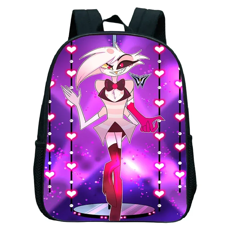 sacs à dos anime hazbin tendance, sacs de maternelle imperméables pour filles et garçons, cartable d'école anime hotel, petit sac à dos pour enfants, mochila