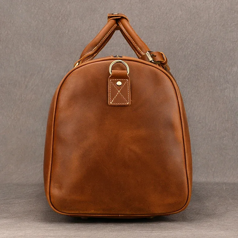 sac de voyage en cuir de vachette de haute qualité pour homme, sac de week-end en cuir véritable pour homme, sacs à main en cuir de vachette véritable pour les voyages et les activités de plein air