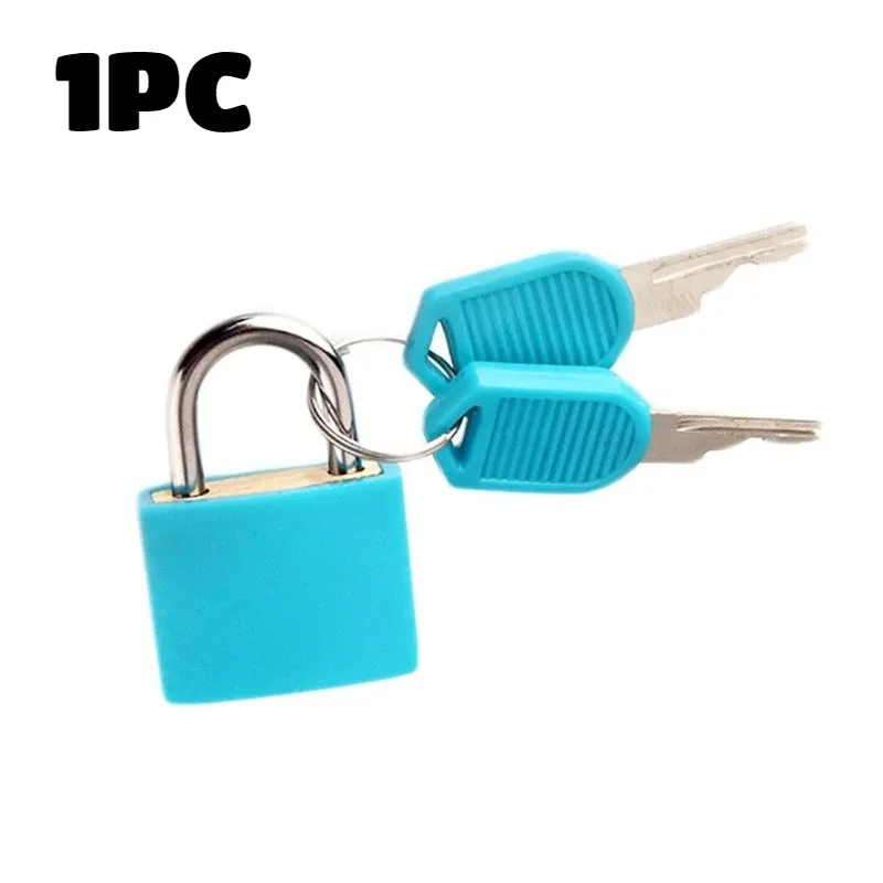 lot de 6 petits cadenas robustes avec 2 clés pour valise, serrure antivol pour tiroir, agenda, étui en plastique coloré
