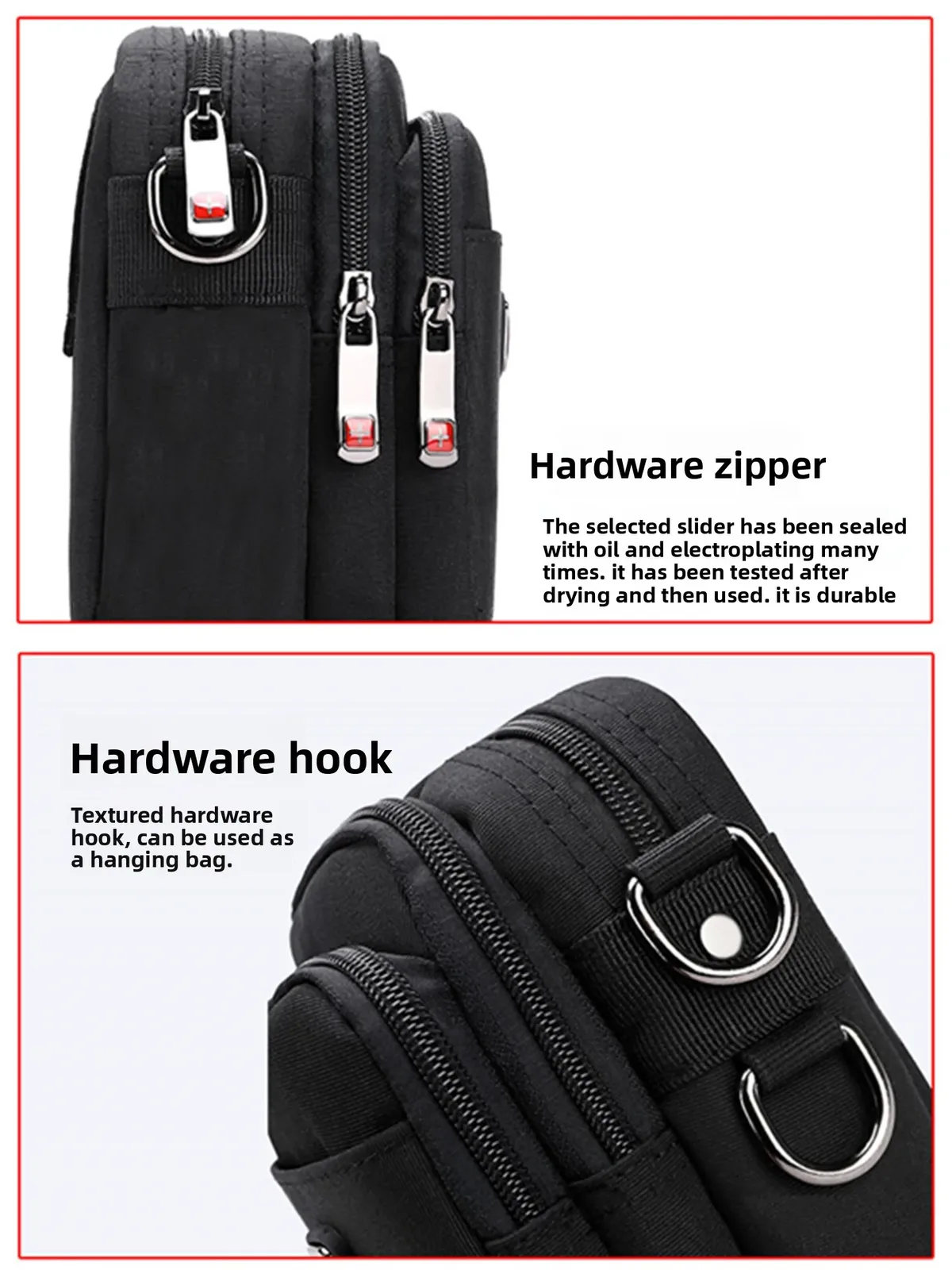 nouveauté sac à bandoulière pour hommes messager sac à main étanche oxford fermeture éclair sacs à bandoulière pour homme noir style polyvalent s/m/l/xl