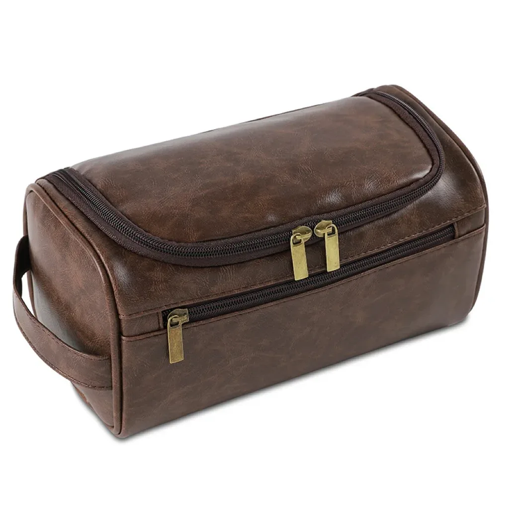 trousse de toilette vintage pour hommes - trousse à cosmétiques de voyage de luxe trousse de lavage suspendue pour les voyages d'affaires pochette de rangement pour organisateur de maquillage masculin