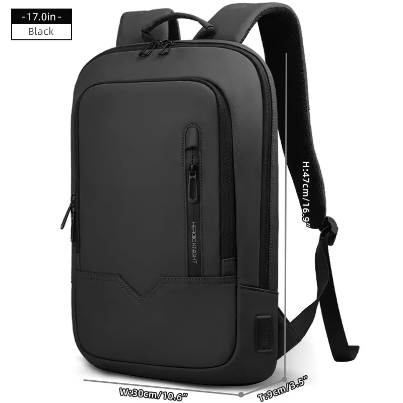 heroic knight mince homme travail sac à dos multifonctionnel mode 15.6 pouces sac à dos pour ordinateur portable décontracté étanche voyage d'affaires sac à dos