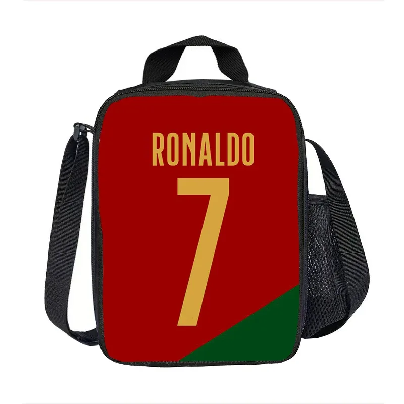 sac isotherme ronaldo cr football star, sacs à déjeuner isolés, conteneur à déjeuner, sac fourre-tout étanche, boîte à déjeuner, sacs de rangement pour aliments sportifs