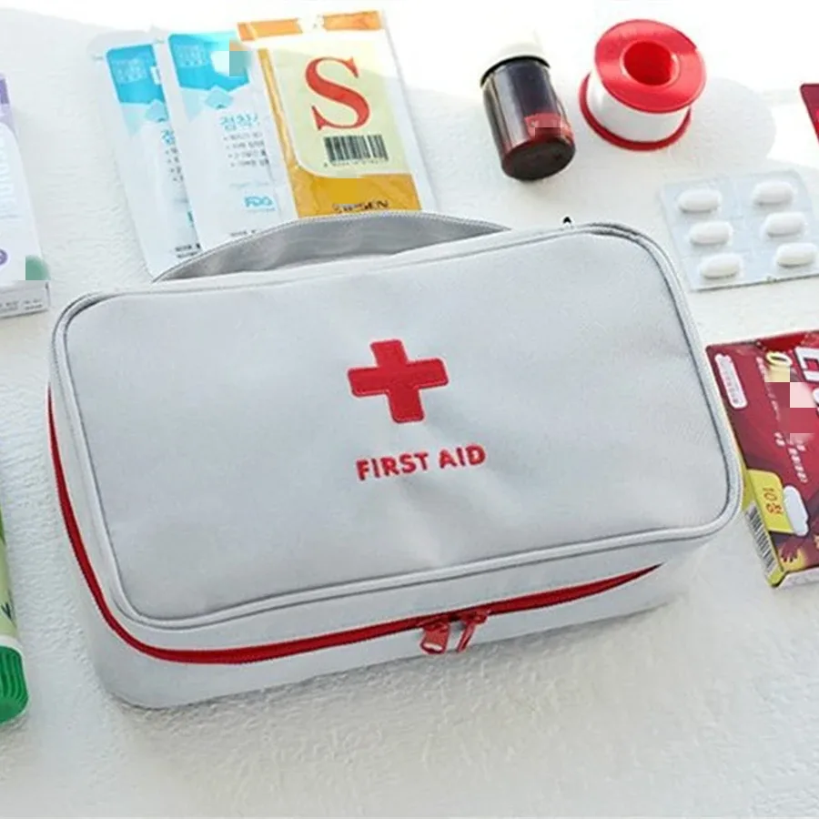 trousse de premiers secours en tissu oxford, 1 pièce, portable, pour voyage, sac de transport d'urgence, sac médical d'extérieur, étui de rangement