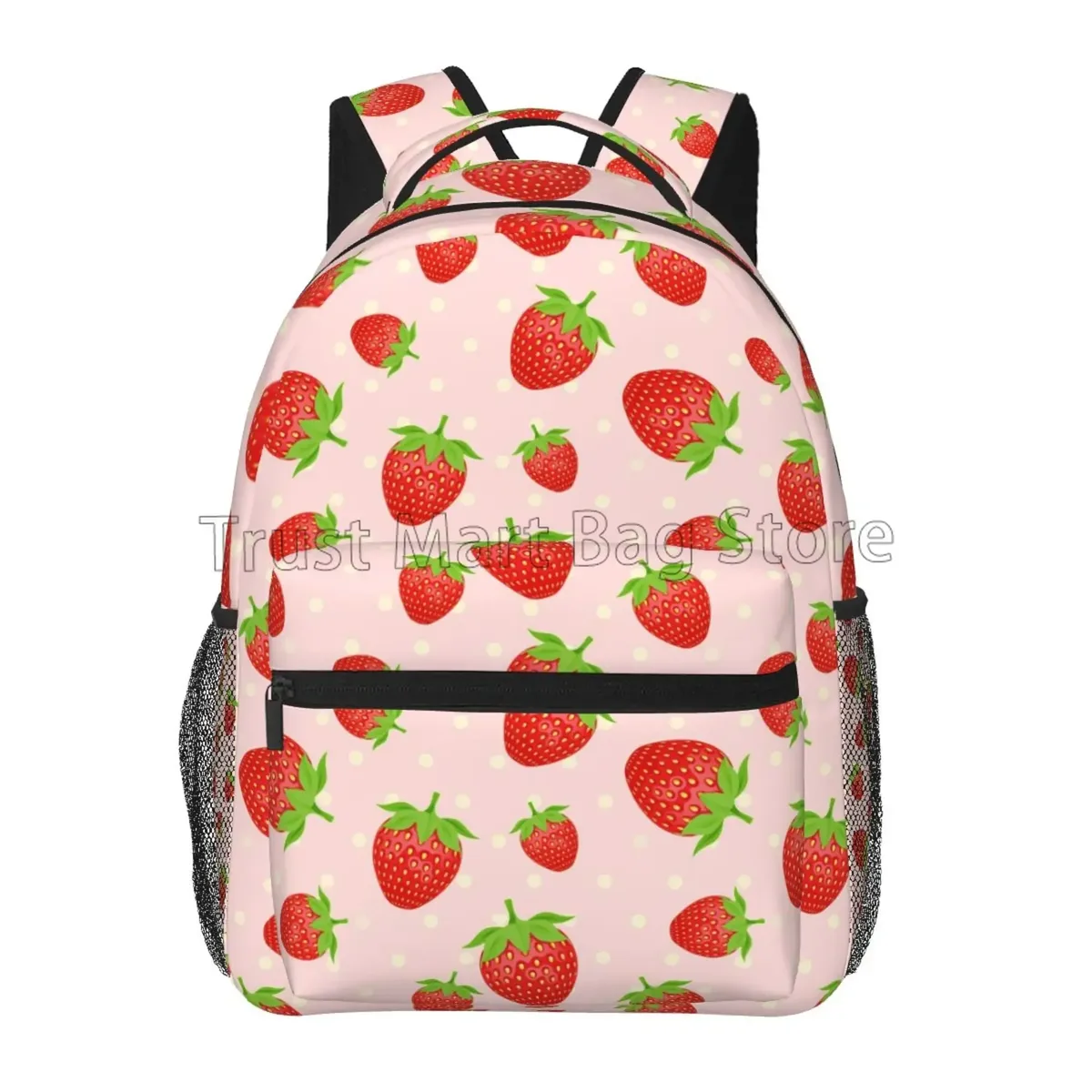 sac à dos pour ordinateur portable fraise pour femmes filles travail scolaire voyage d'affaires sacs à dos d'ordinateur collège bookbag adapté pour ordinateur portable 15.6 pouces