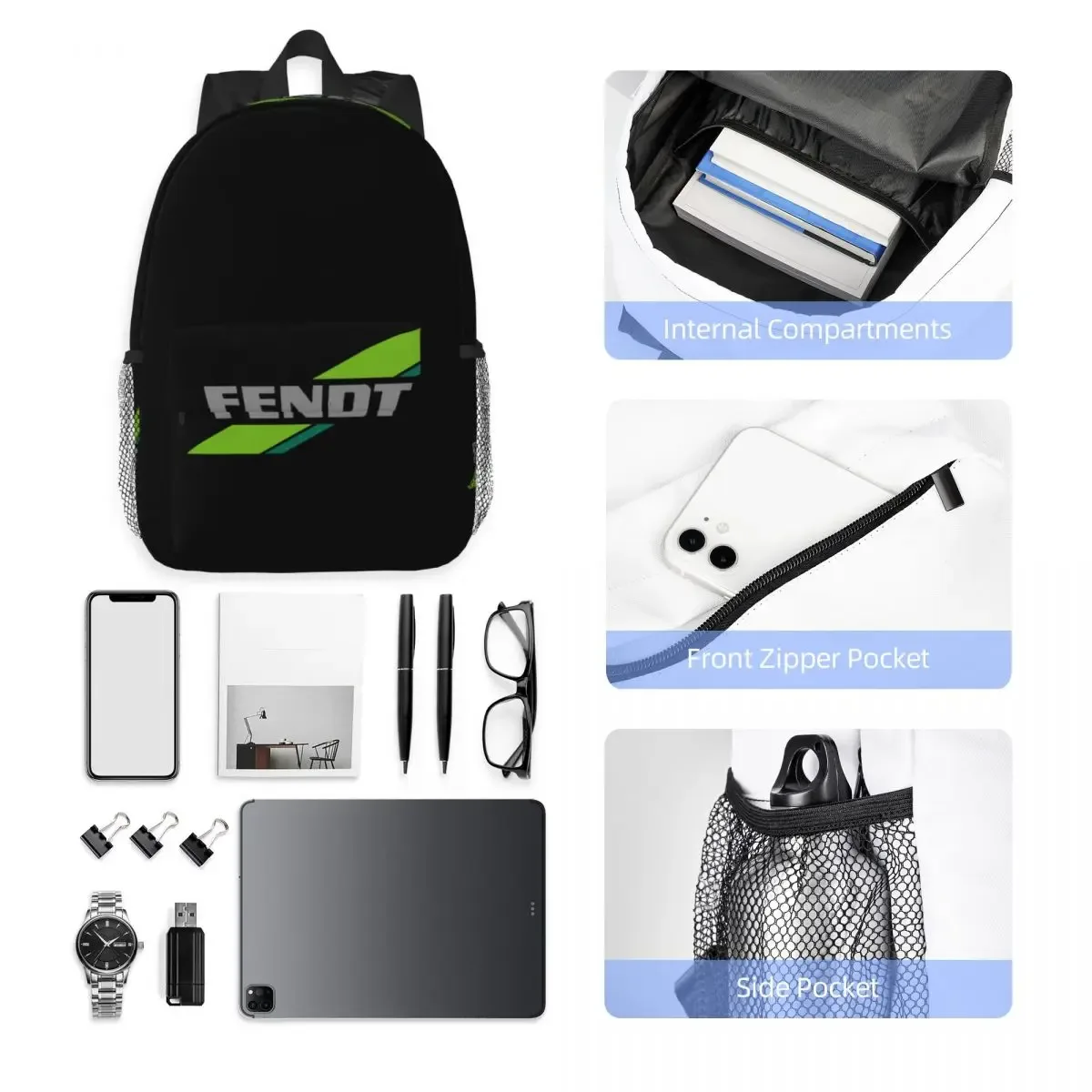 fendt sac à dos étudiant garçons filles bookbag enfants sac d'école ordinateur sacs à bandoulière pour hommes femmes