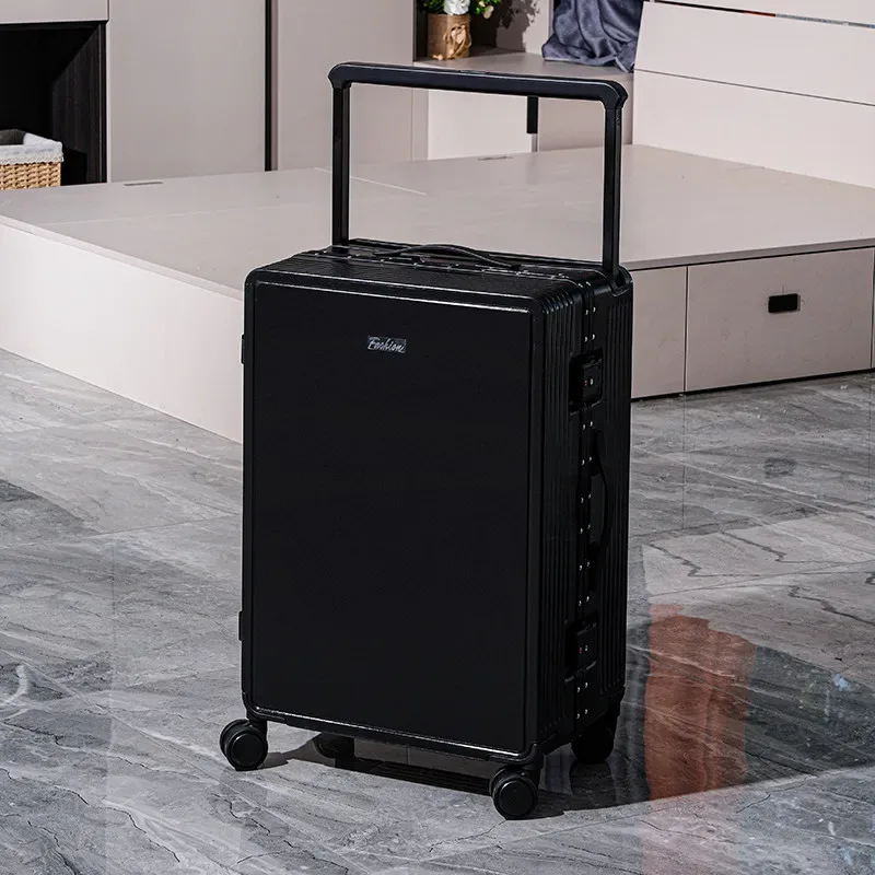 klqdzms valise à fermeture éclair pour femme, valise à roulettes avec cadre en aluminium pour homme, bagages de voyage de grande capacité de 20, 24, 26 et 28 pouces