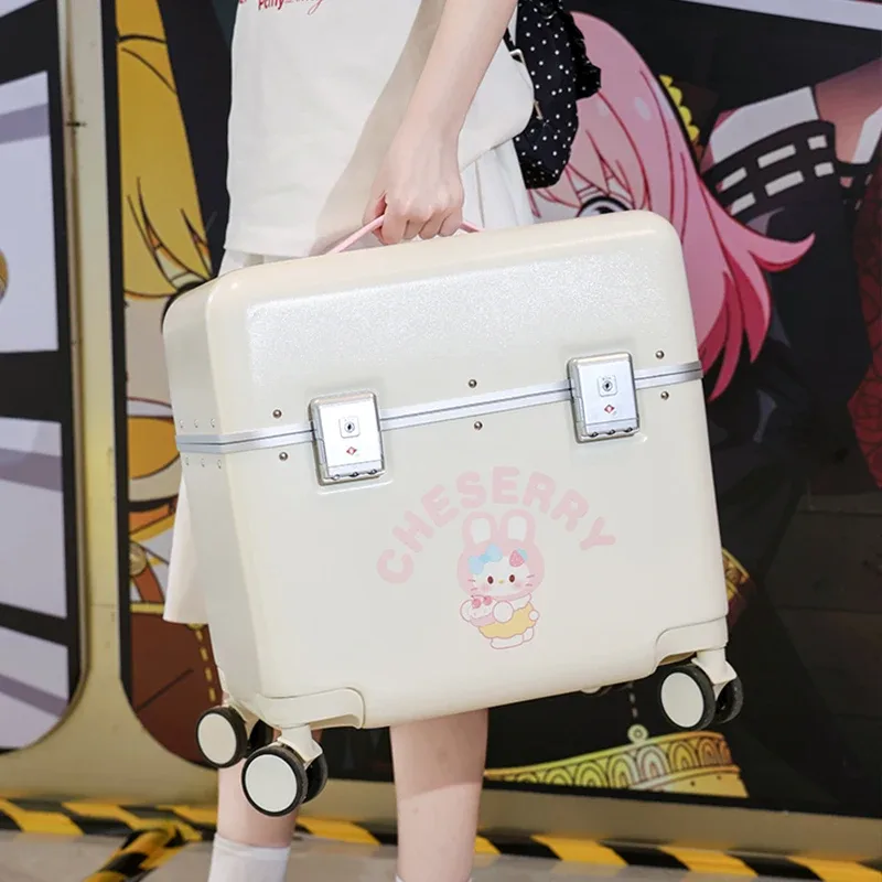 bagage 20 pouces cadre en aluminium valise à main femme avec compartiment porte-cabine d'embarquement valise à roulettes légère