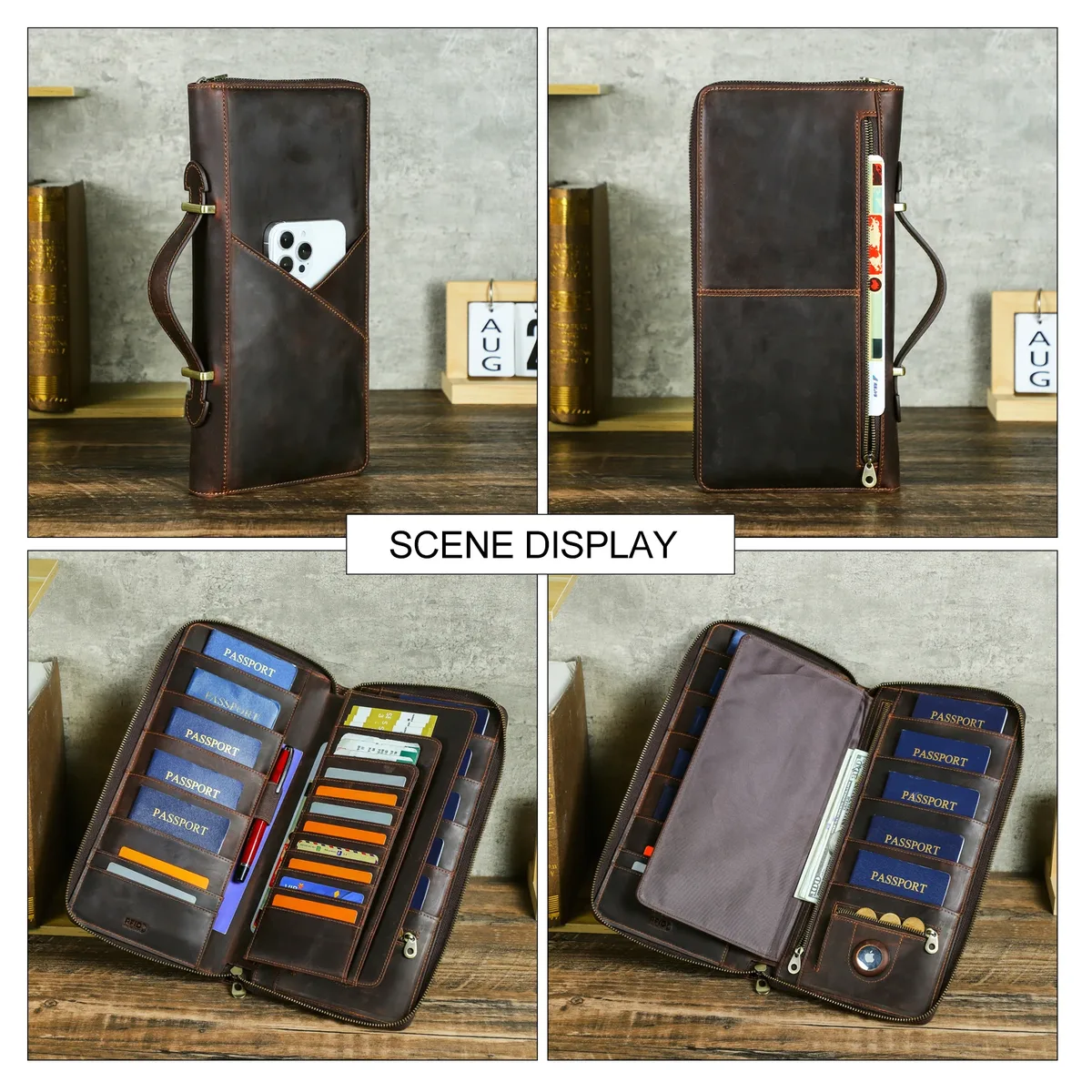 porte-passeport, portefeuille, organisateur de documents de voyage familial, étui pour passeport, porte-cartes, pochette, rfid, antivol, anti-perte