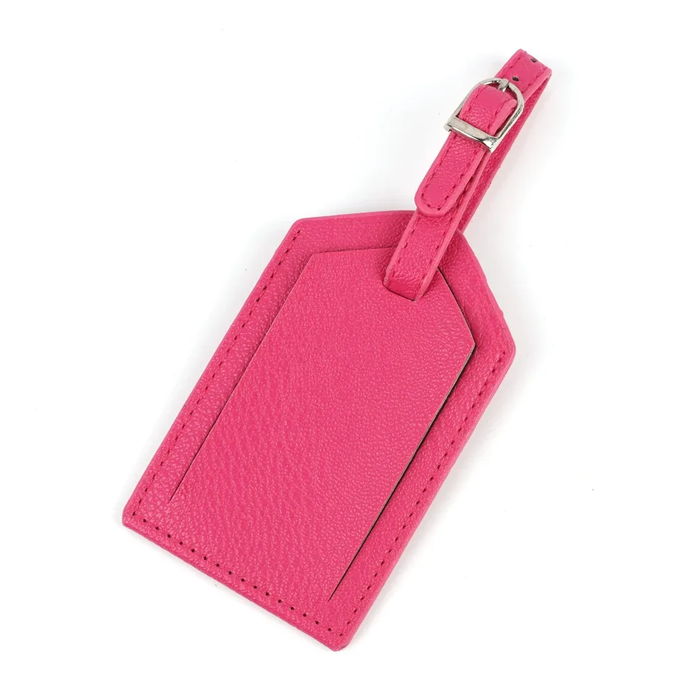 étiquettes de bagage en cuir pu, accessoires de voyage pour femmes et hommes, porte-nom et adresse pour valise, étiquettes d'embarquement, plusieurs couleurs disponibles