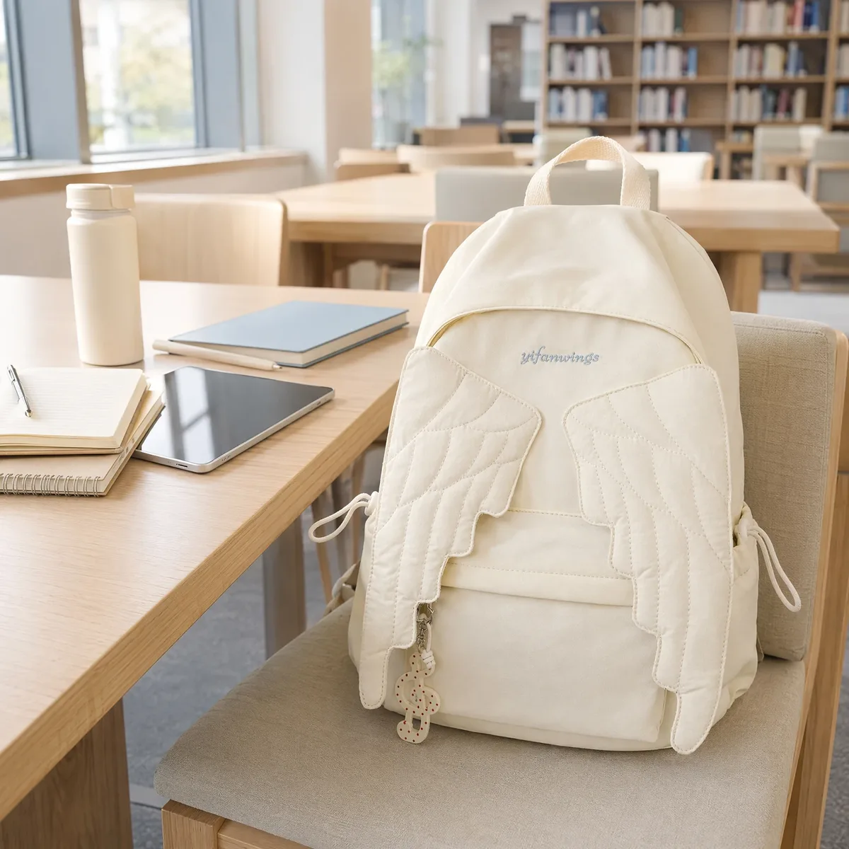 sac à dos ailes d'ange pour femmes, grande capacité, en nylon, sac de voyage scolaire, style coréen, sac à bandoulière décontracté