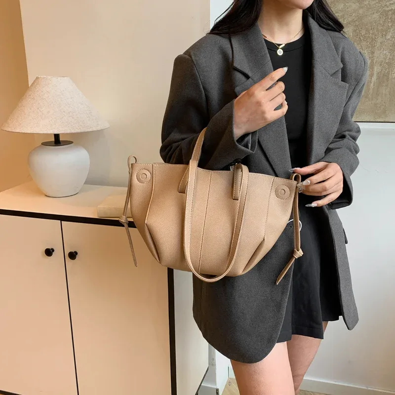 sac fourre-tout en cuir grande capacité pour femme, sac à main de luxe imperméable, sac à bandoulière pour le travail, le shopping et les voyages, sac à la mode