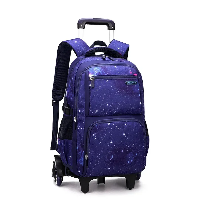 sac d'école enfants sac à dos roulant pour garçon sac à dos à roulettes sac d'école avec roues chariot bookbag bagage à main avec sac à déjeuner
