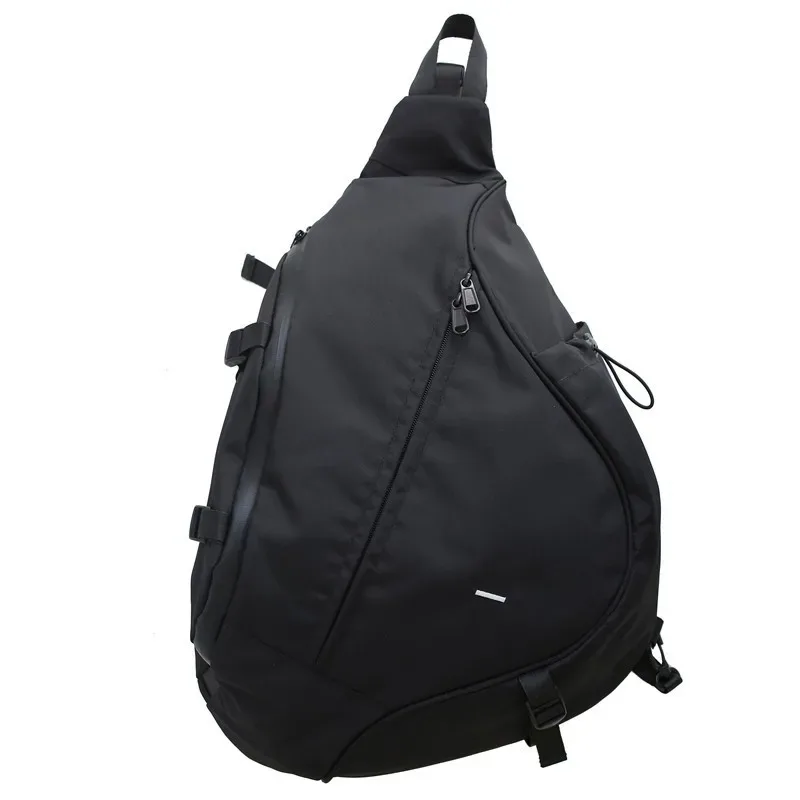 sac dos nylon unisexe moto ceinture coussin air poches intérieures extérieures noir bleu kaki gris voyage quotidien use