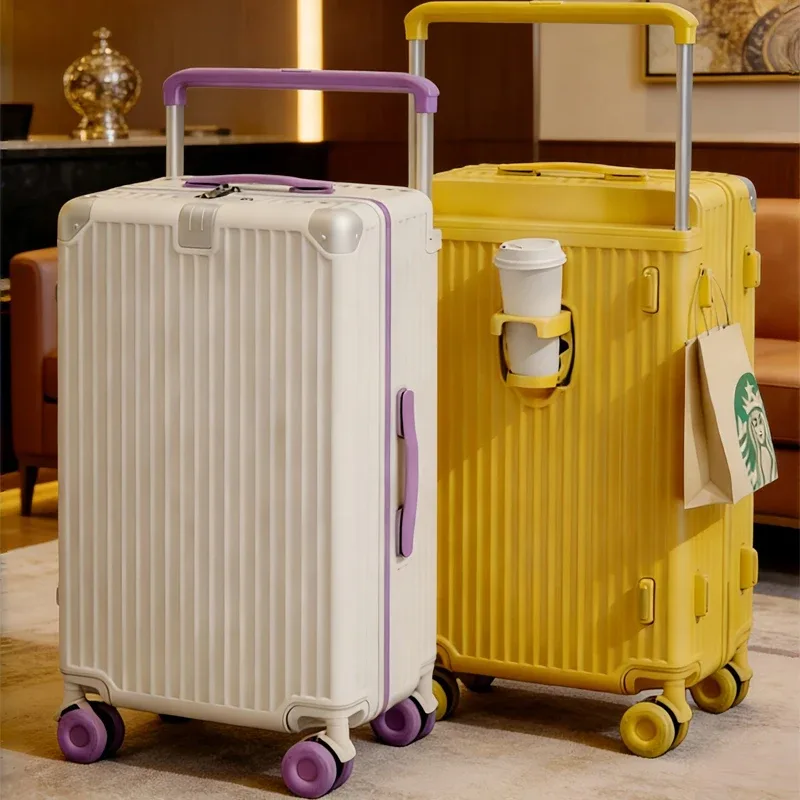 nouvelle valise de voyage 2026 à grande poignée rétractable, roues multifonctionnelles, bagage de 30 pouces grande taille, valise à roulettes légère en abs+pc