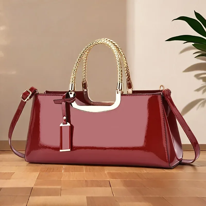 sac à main à bandoulière en cuir pu brillant pour femmes, pochette de mariage, sac de soirée de mariée