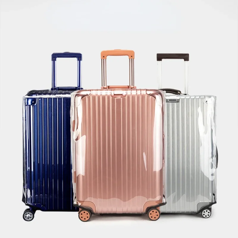 housse de protection transparente pour bagages en pvc, housse de valise étanche, boîtier de chariot de voyage, antidérapant/anti-chute/anti-rayures/anti-poussière