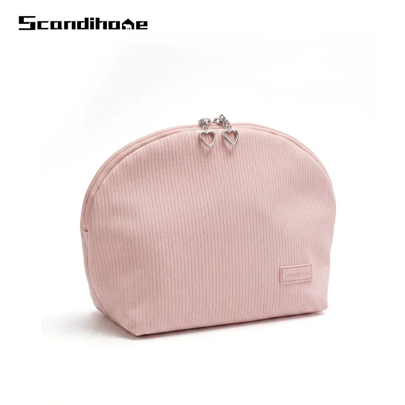 trousse de maquillage grande capacité 180 °   organisateur de cosmétiques à large ouverture, trousse de toilette portable de voyage avec compartiments et porte-pinceaux