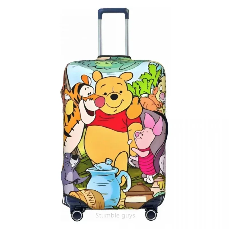 housse de valise élastique universelle, imprimé tiggers, pour bagages de 18 à 32 pouces, anti-poussière, anti-rayures, lavable, accessoire de voyage essentiel