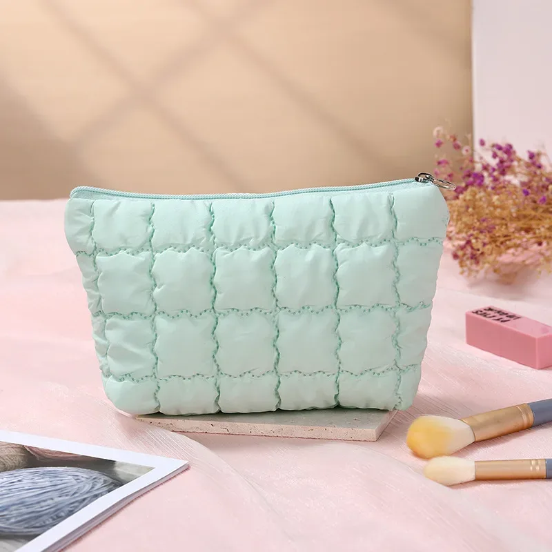 sac à main cosmétique à bulles pour femmes, organisateur de voyage, maquillage nuage, rouges à lèvres, pochette en coton, sac à fermeture éclair de grande capacité