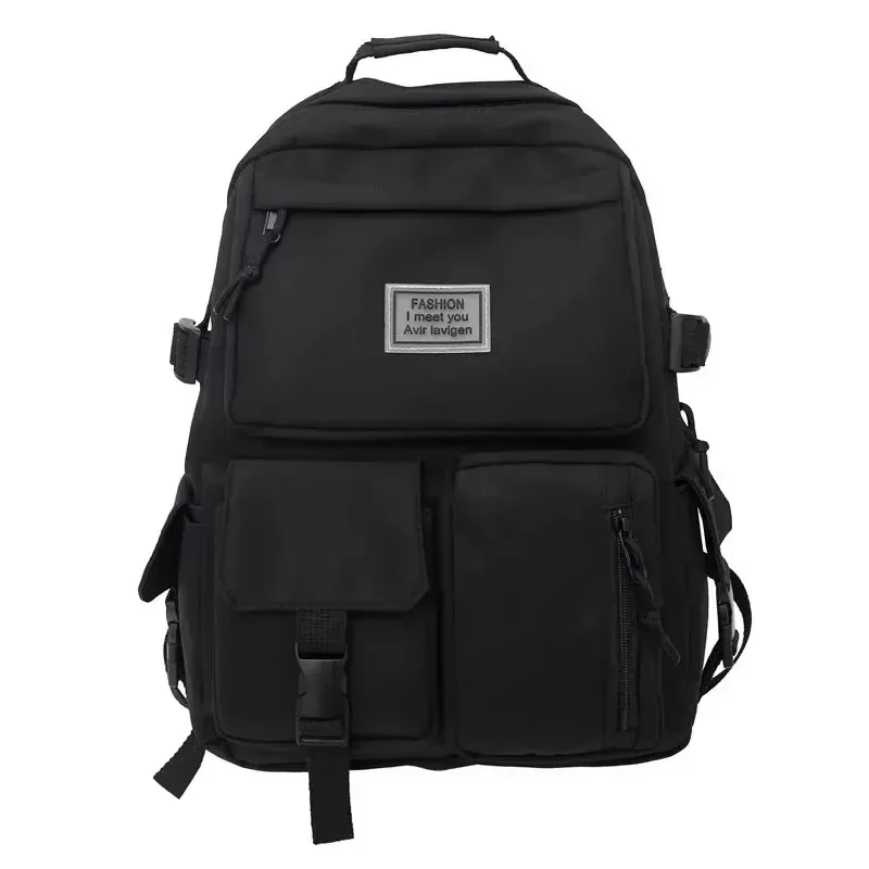 sac à dos scolaire décontracté en toile grande capacité avec multiples poches et compartiment pour ordinateur portable, pour hommes et femmes - nouveauté tendance