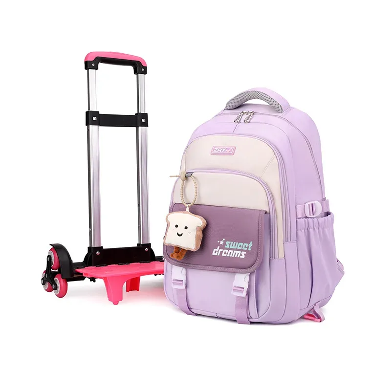 sacs à dos scolaires à roulettes pour filles, mochila, sac à dos enfant, bagage à roulettes, sac à dos scolaire