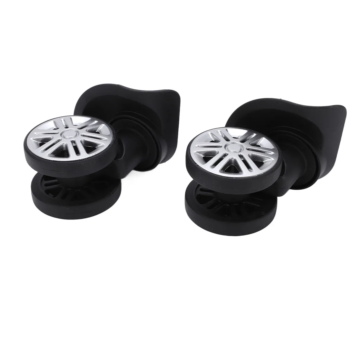 roue pivotante bagage plastique noir haute qualité installation facile vis multiples durables mode silencieuses