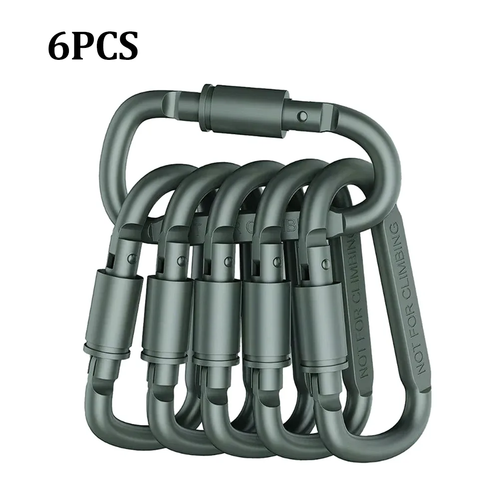 jeu de boucles en métal pour clé camping survie edc extérieur porte-clés clip alliage d'aluminium tactique mousqueton crochet mousquetons 4/6 pièces
