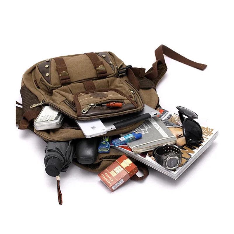 nouveau sac à dos pour homme tendance, sac à dos en toile vintage, sac d'école, sacs de voyage pour homme, grande capacité, sac à dos pour ordinateur portable 14 pouces