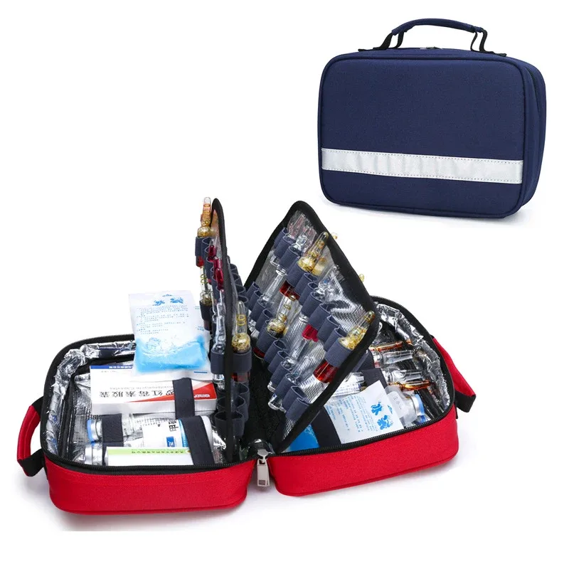 Trousse de premiers soins médicaux en plein air pour la famille, Kit d'urgence réfrigéré Portable à petite échelle, sac de voyage sportif étanche et résistant à l'usure