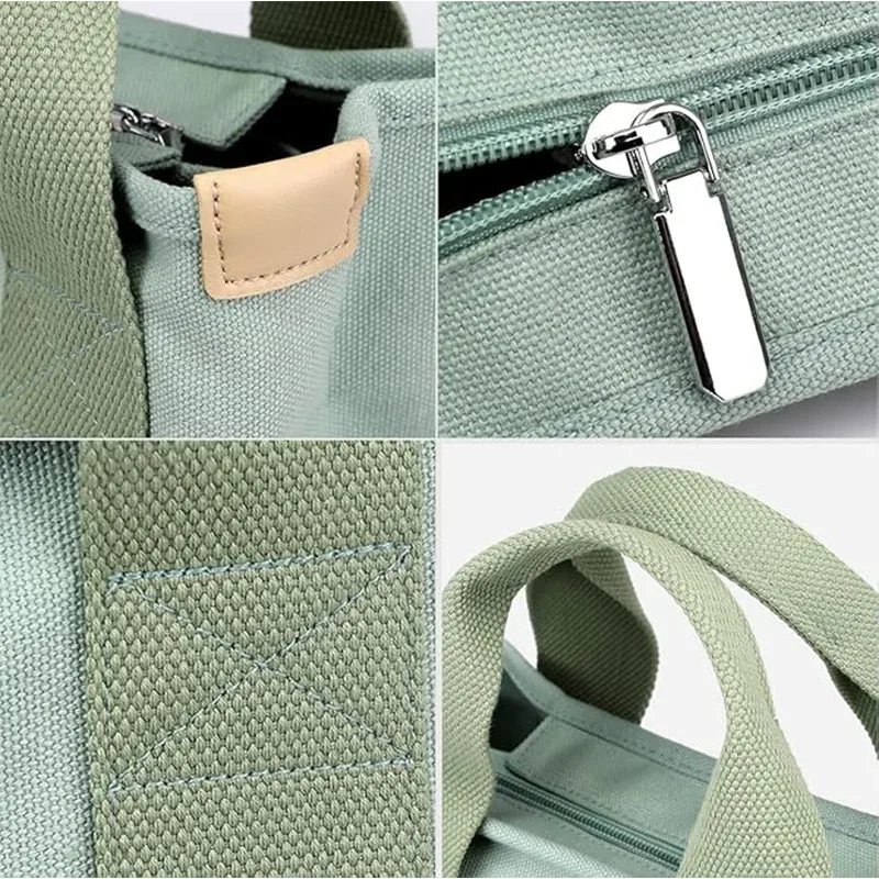 sac à bandoulière décontracté en toile pour femme, avec sangle réglable, sac fourre-tout de voyage quotidien de qualité, plusieurs compartiments pour le travail et l'école