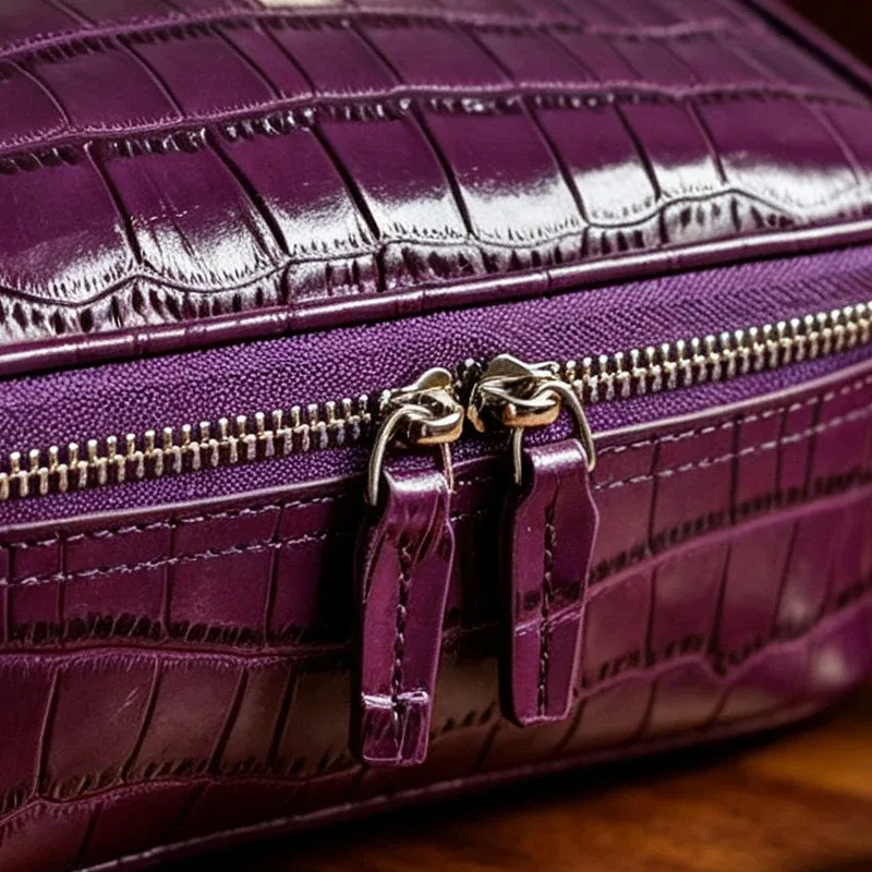 sacs de boîte de maquillage en cuir véritable avec initiales personnalisées pour femmes, sacs à main et bourses de luxe de styliste 2026 neufs en cuir de vache deux tailles, sac de voyage organisateur de maquillage