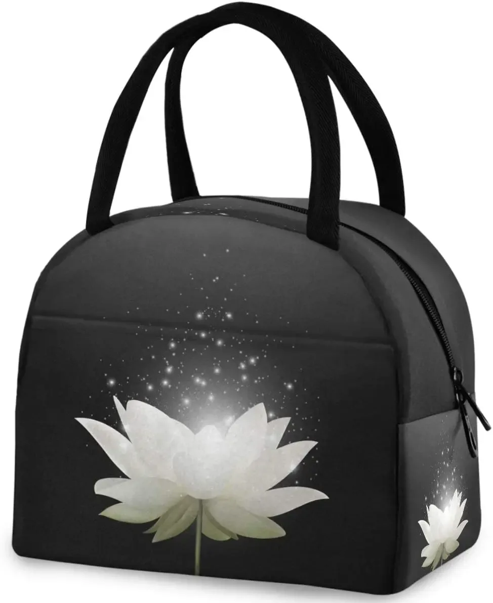 pop art pdpdogs-sac fourre-tout à déjeuner réutilisable avec poche avant, sac isotherme thermique isolé pour la rentrée scolaire, le travail, le pique-nique