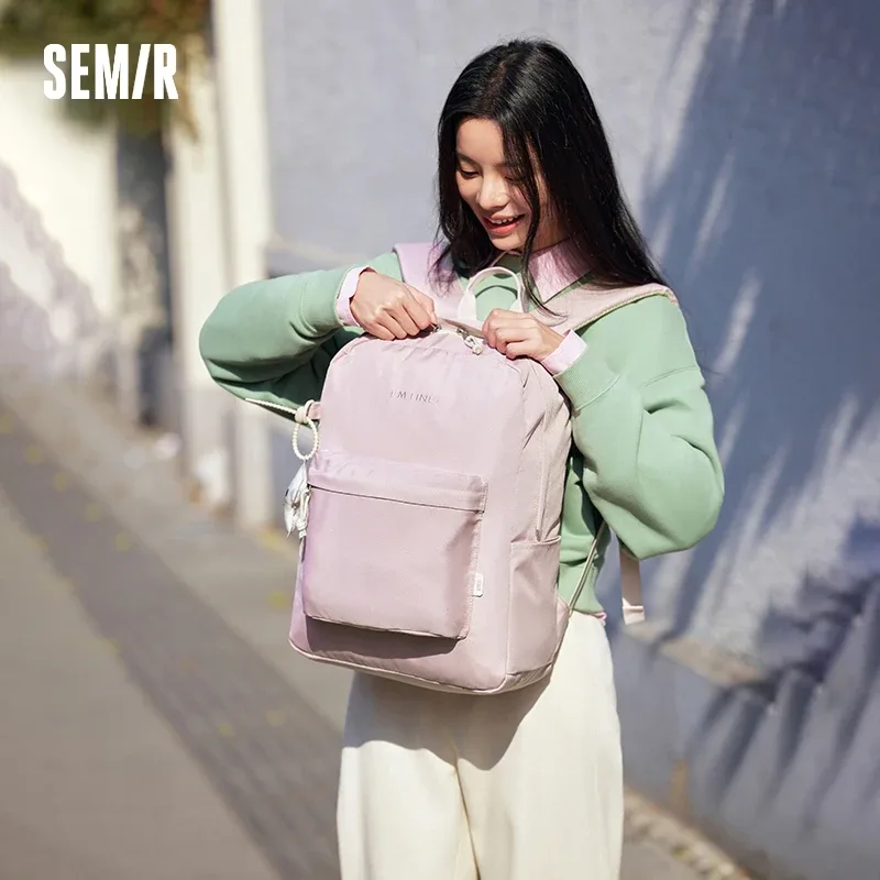 semir sac à dos hommes 2025 nouveau campus étudiant sac grande capacité compartiment pour ordinateur portable couleur bloc conception en plein air voyage sac à dos