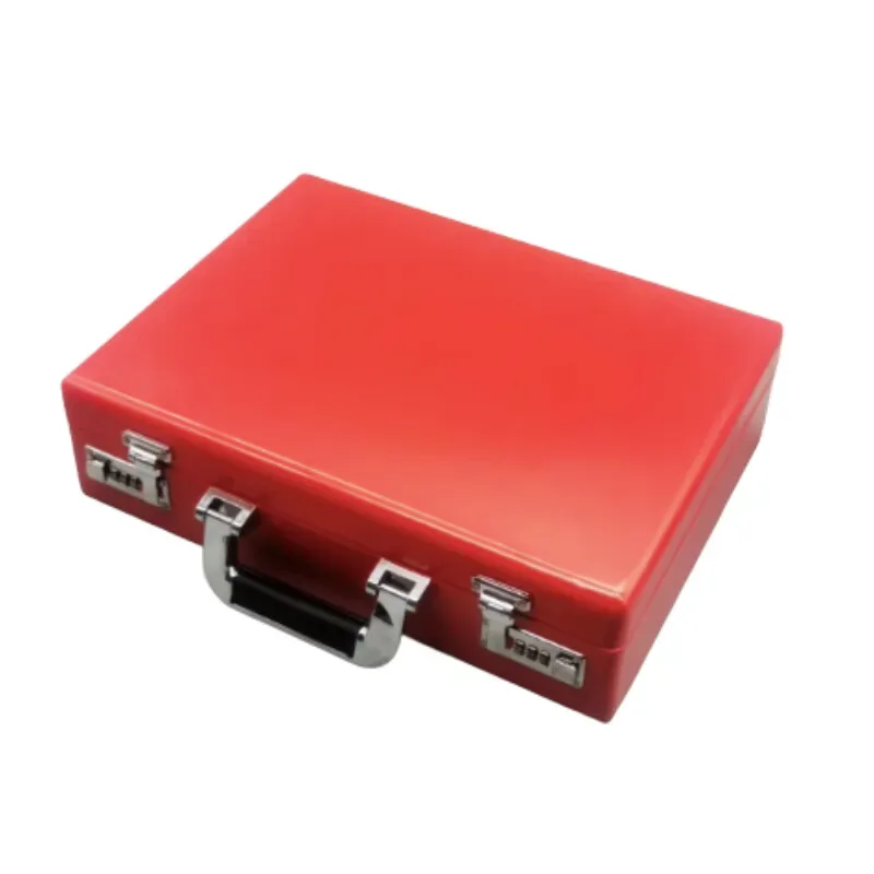 boîte à outils en fer portable avec verrouillage par mot de passe – mallette de rangement étanche et ignifuge pour documents, instruments et usage domestique/bureau