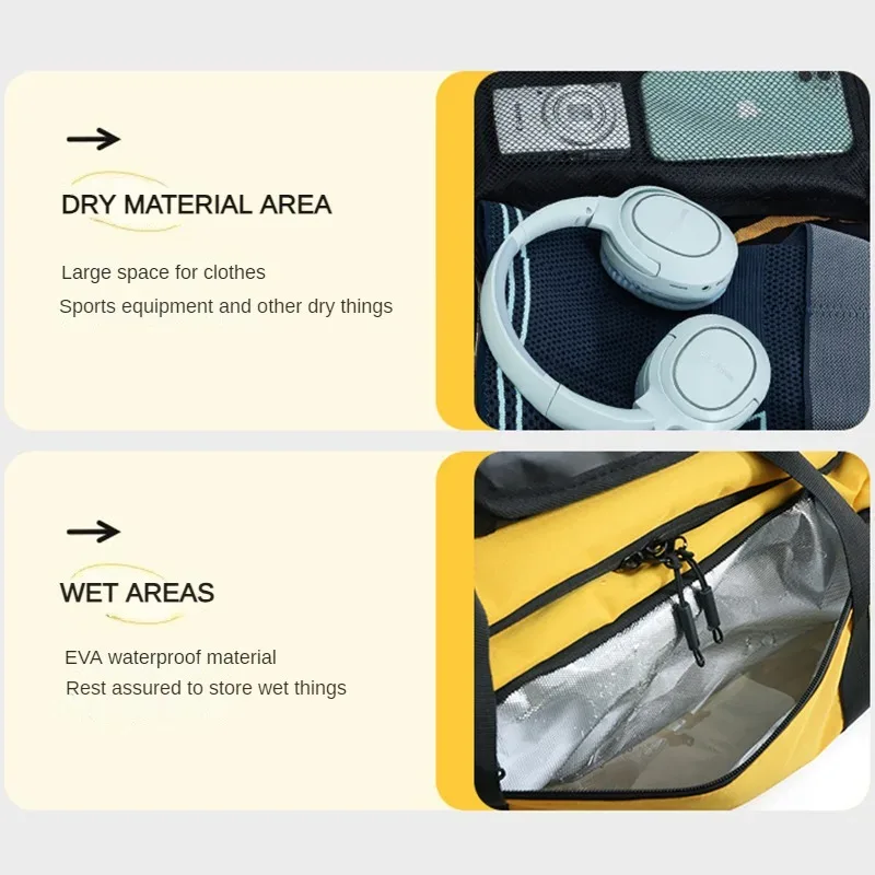 sac de sport personnalisé pour le basketball, sac de fitness avec séparation sec/humide, sac de rangement pour la boxe, sac de gym avec logo imprimé
