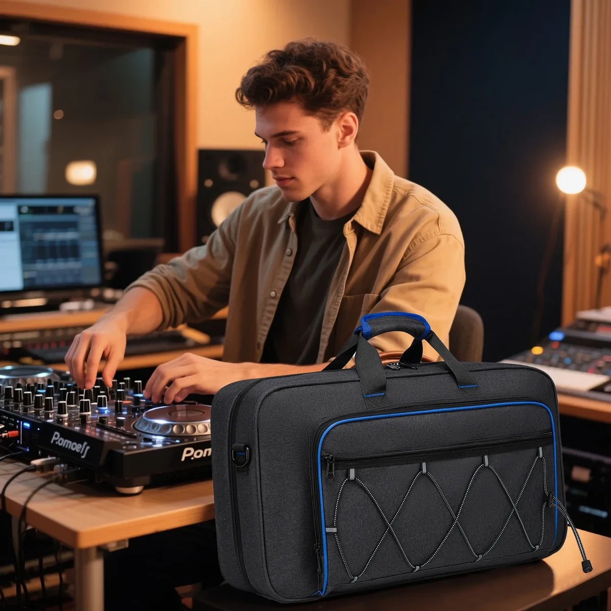 sacs de rangement rembourrés pour contrôleur dj portable, protection pour dj compatible ddj-400 ddj-flx4 ddj-rev 1, sac de protection pour platines dj