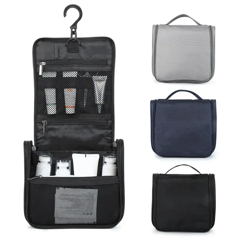 sacs de toilette de voyage multifonctions suspendus pour hommes, poches portables, résistant à l'eau, kit de rasage portable, sacs de rangement de maquillage