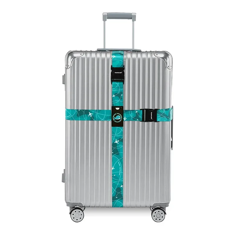 cadenas serrure tsa polyester géométrique multicolore hexagon carré sangles ajustables sac voyage ensemble huit